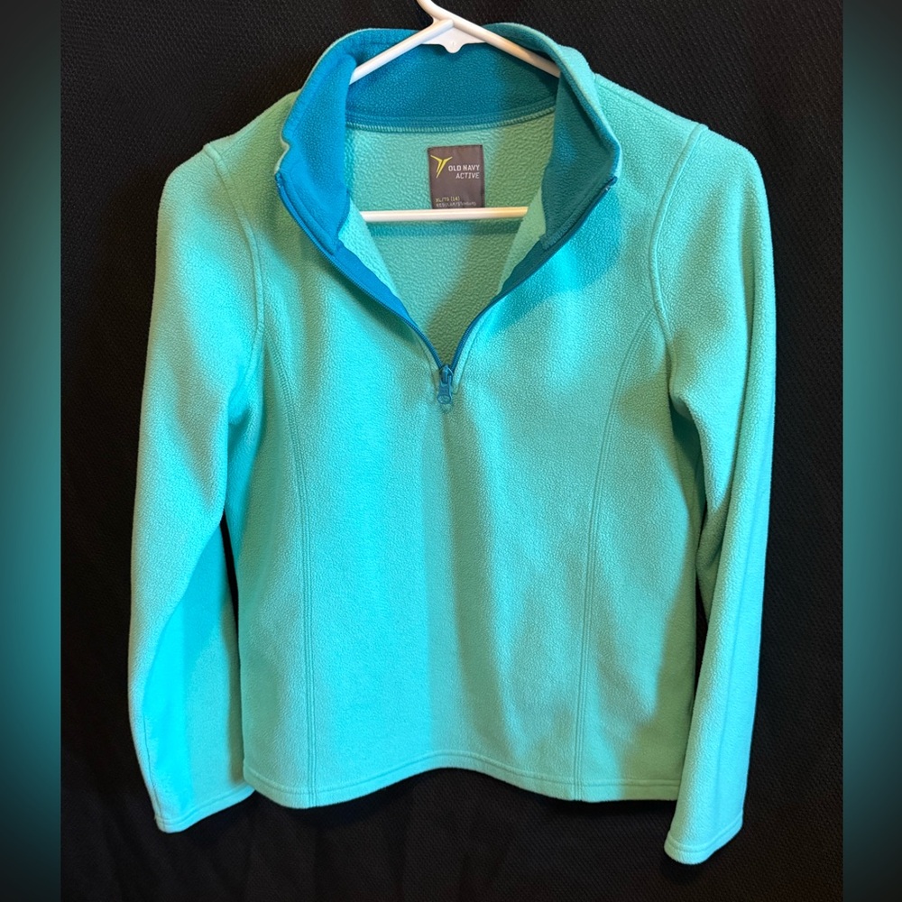 Old Navy Active Teal Fleece Pullover